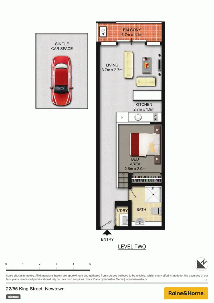 Floorplan of Homely apartment listing, 22/55 King Street, Newtown NSW 2042