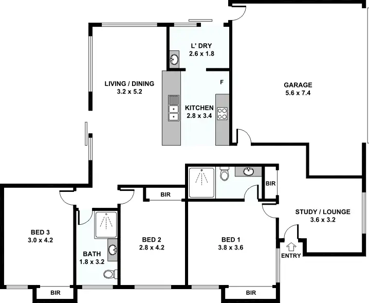 Floorplan of Homely house listing, 3/15 Doust Street, Cannington WA 6107