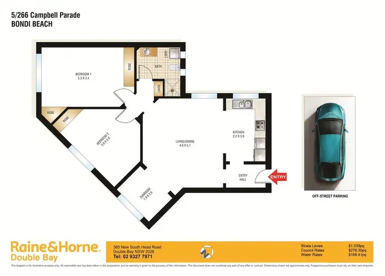 Floorplan of Homely apartment listing, 5/266 Campbell Parade, Bondi Beach NSW 2026