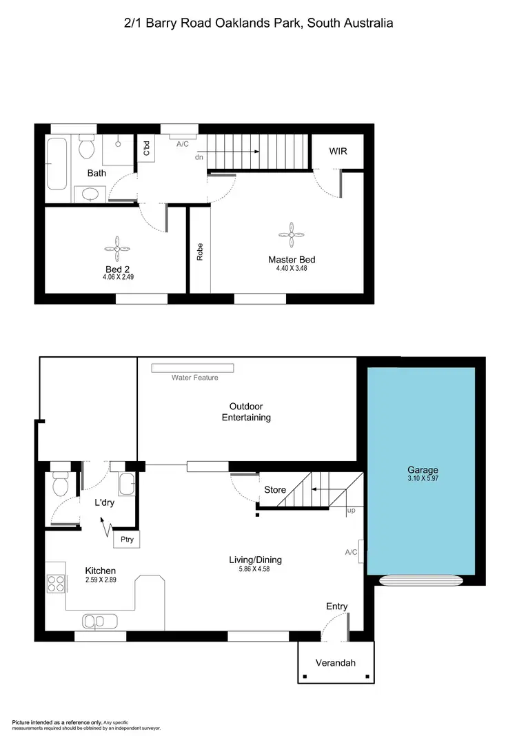 Floorplan of Homely townhouse listing, 2-1 Barry Road, Oaklands Park SA 5046