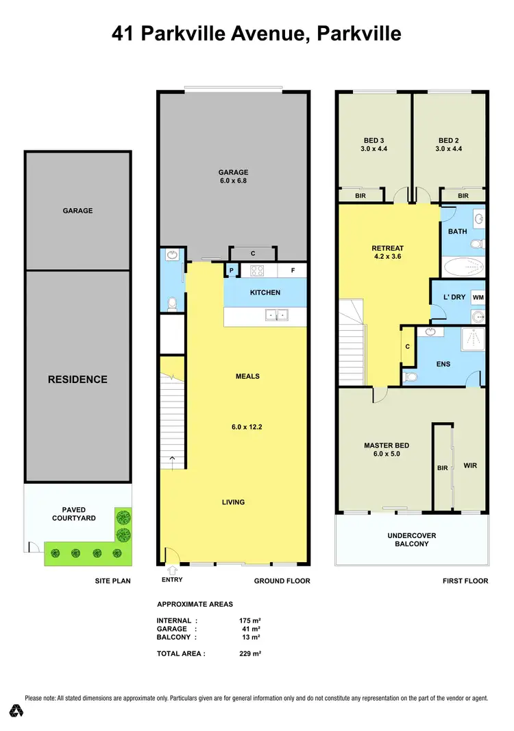 Floorplan of Homely townhouse listing, 41 Parkville Avenue, Parkville VIC 3052