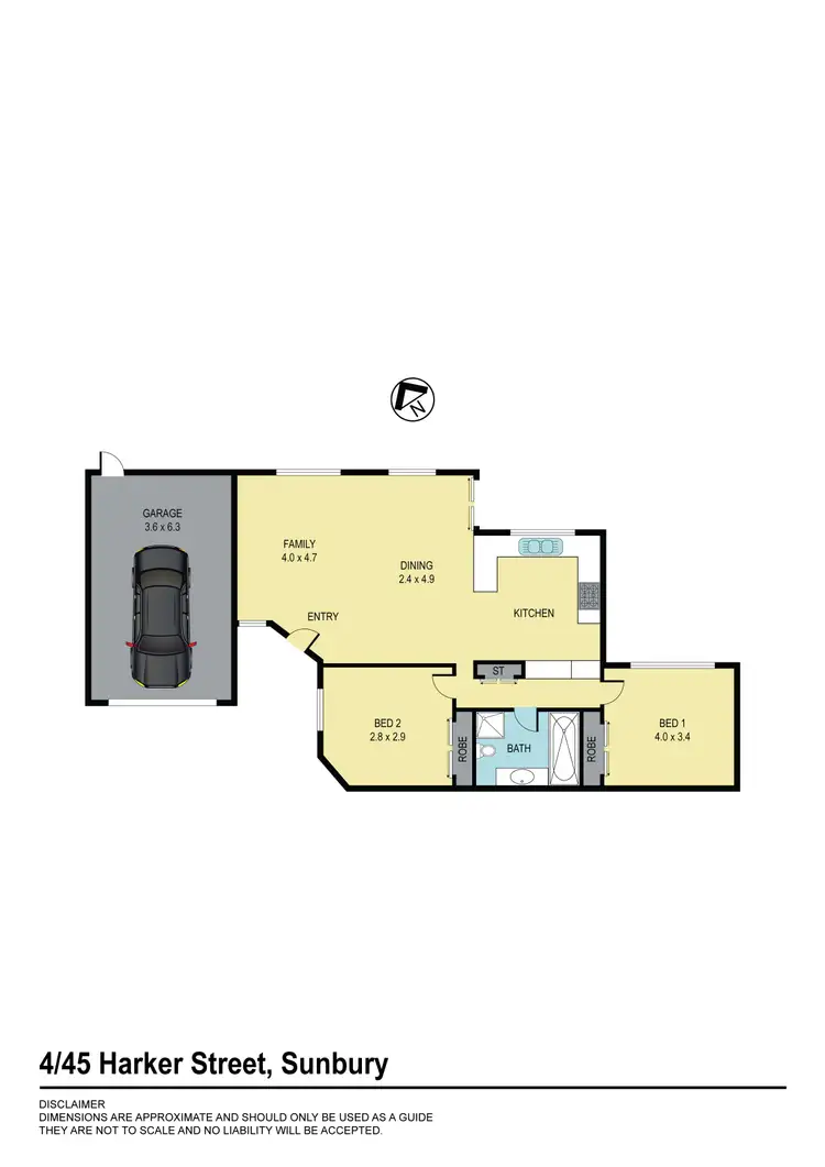 Floorplan of Homely unit listing, Unit 4/45 Harker Street, Sunbury VIC 3429