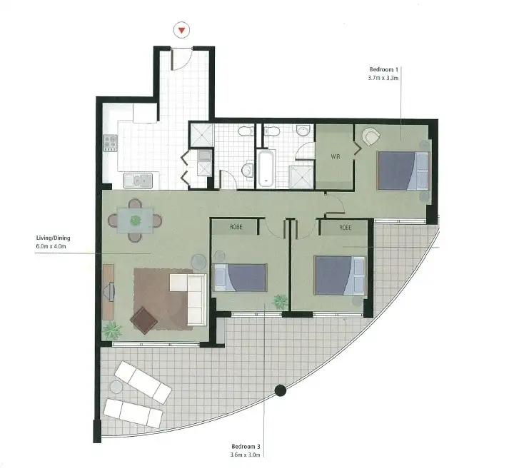 Floorplan of Homely unit listing, 454/80 John Whiteway Drive, Gosford NSW 2250