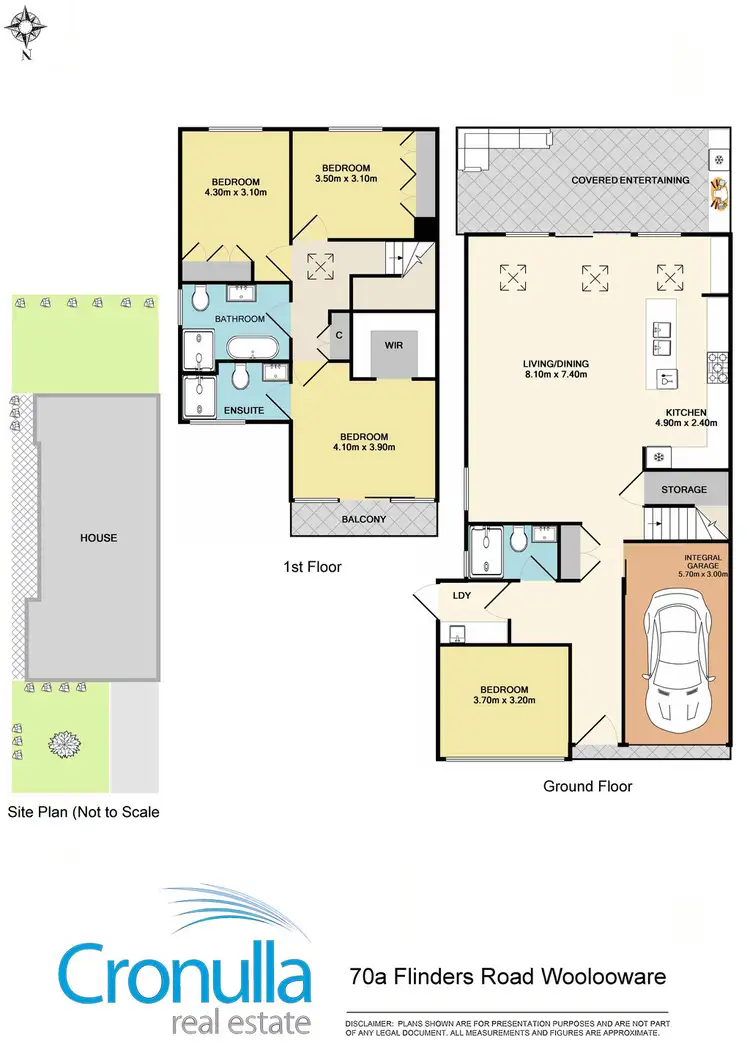 Floorplan of Homely semi-detached listing, 70a Flinders Rd, Woolooware NSW 2230