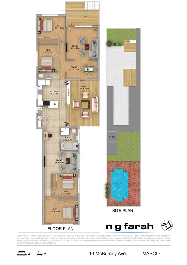 Floorplan of Homely house listing, 13 McBurney Avenue, Mascot NSW 2020