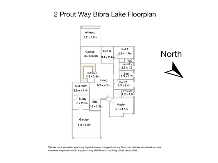 Floorplan of Homely house listing, 2 Prout Way, Bibra Lake WA 6163