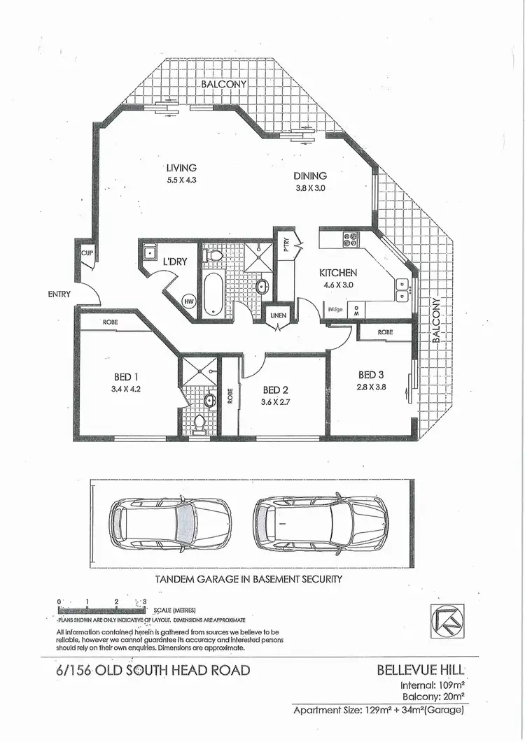 Floorplan of Homely apartment listing, 6/156 Old South Head Road, Bellevue Hill NSW 2023