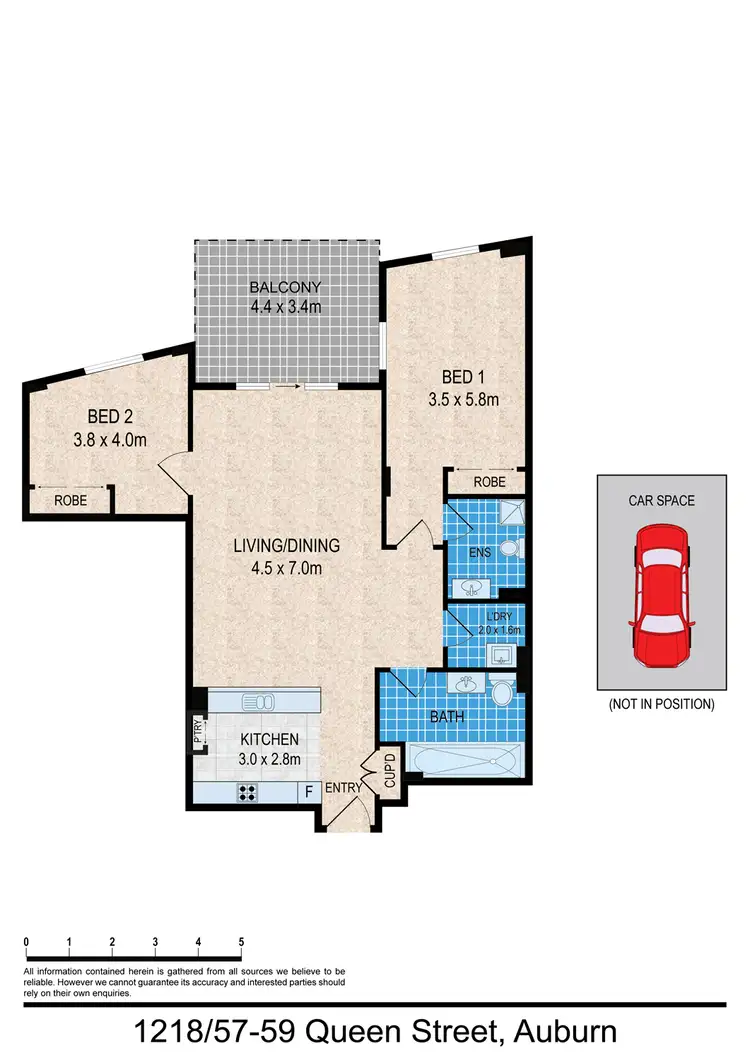 Floorplan of Homely unit listing, 1218/57-59 QUEEN STREET, Auburn NSW 2144