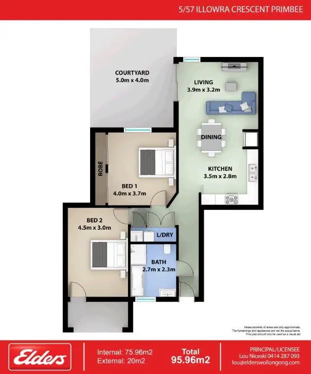 Floorplan of Homely townhouse listing, 7/57 Illowra Crescent, Primbee NSW 2502