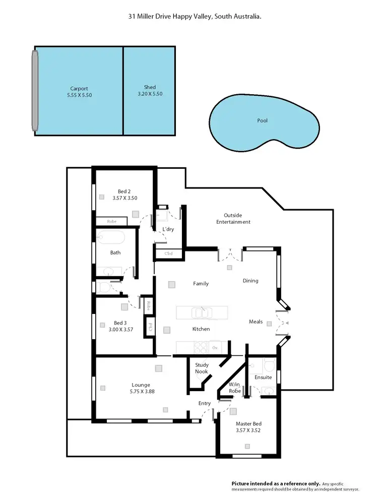 Floorplan of Homely house listing, 31 Miller Drive, Happy Valley SA 5159