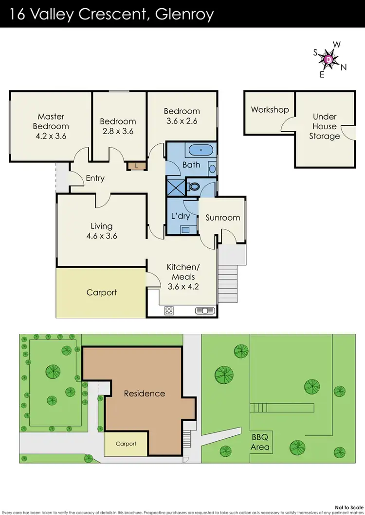 Floorplan of Homely house listing, 16 Valley Crescent, Glenroy VIC 3046