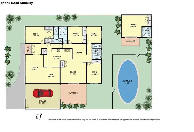 Floorplan of Homely house listing, 44 Riddell Road, Sunbury VIC 3429