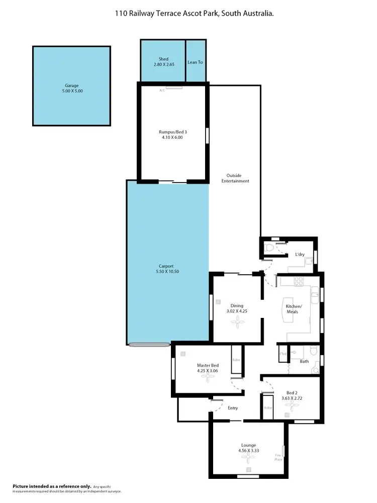 Floorplan of Homely house listing, 110 Railway Terrace, Ascot Park SA 5043