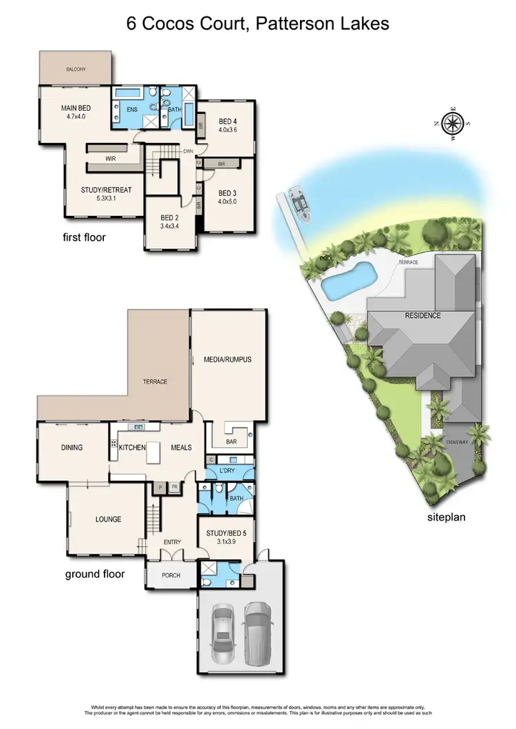 Floorplan of Homely house listing, 6 Cocos Court, Patterson Lakes VIC 3197