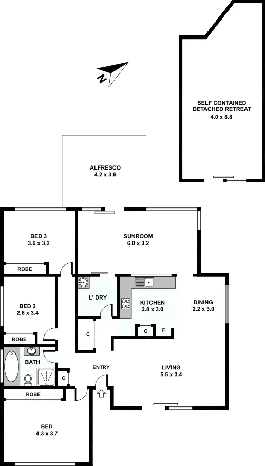 Floorplan of Homely house listing, 42 Chamberlain Road, Padstow NSW 2211