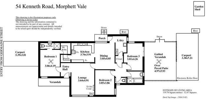 Floorplan of Homely house listing, 54 Kenneth Road, Morphett Vale SA 5162