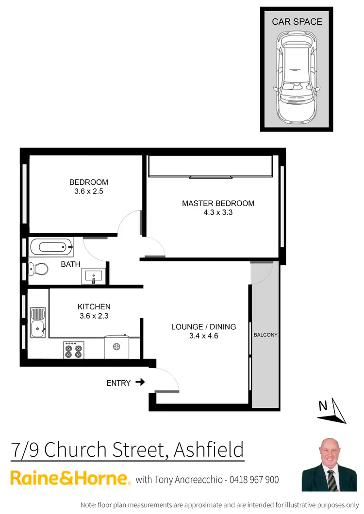 Floorplan of Homely unit listing, 7/9 Church Street, Ashfield NSW 2131