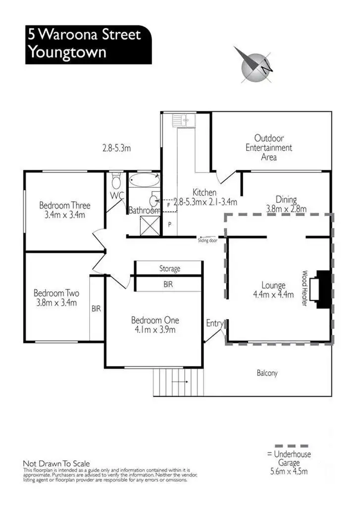 Floorplan of Homely house listing, 5 Waroona Street, Youngtown TAS 7249