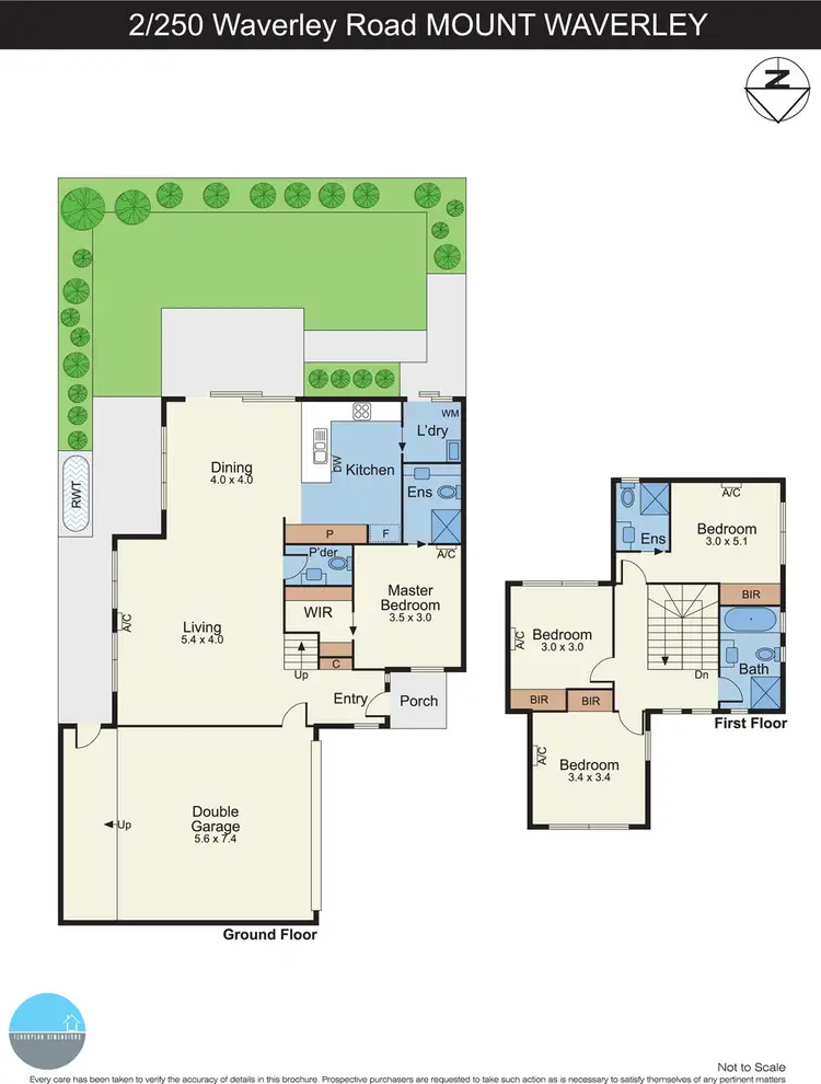 Floorplan of Homely townhouse listing, 2/250 Waverley Road, Mount Waverley VIC 3149