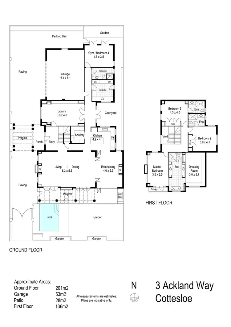 Floorplan of Homely house listing, 3 Ackland Way, Cottesloe WA 6011