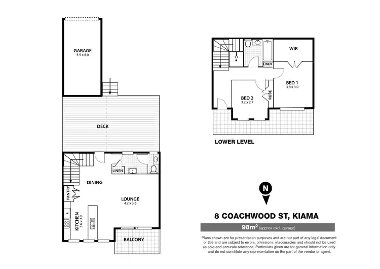Floorplan of Homely semi-detached listing, 8 Coachwood Street, Kiama NSW 2533