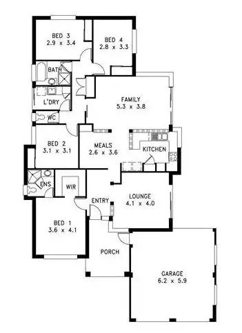Floorplan of Homely house listing, 12 Jucara Mews, Warnbro WA 6169