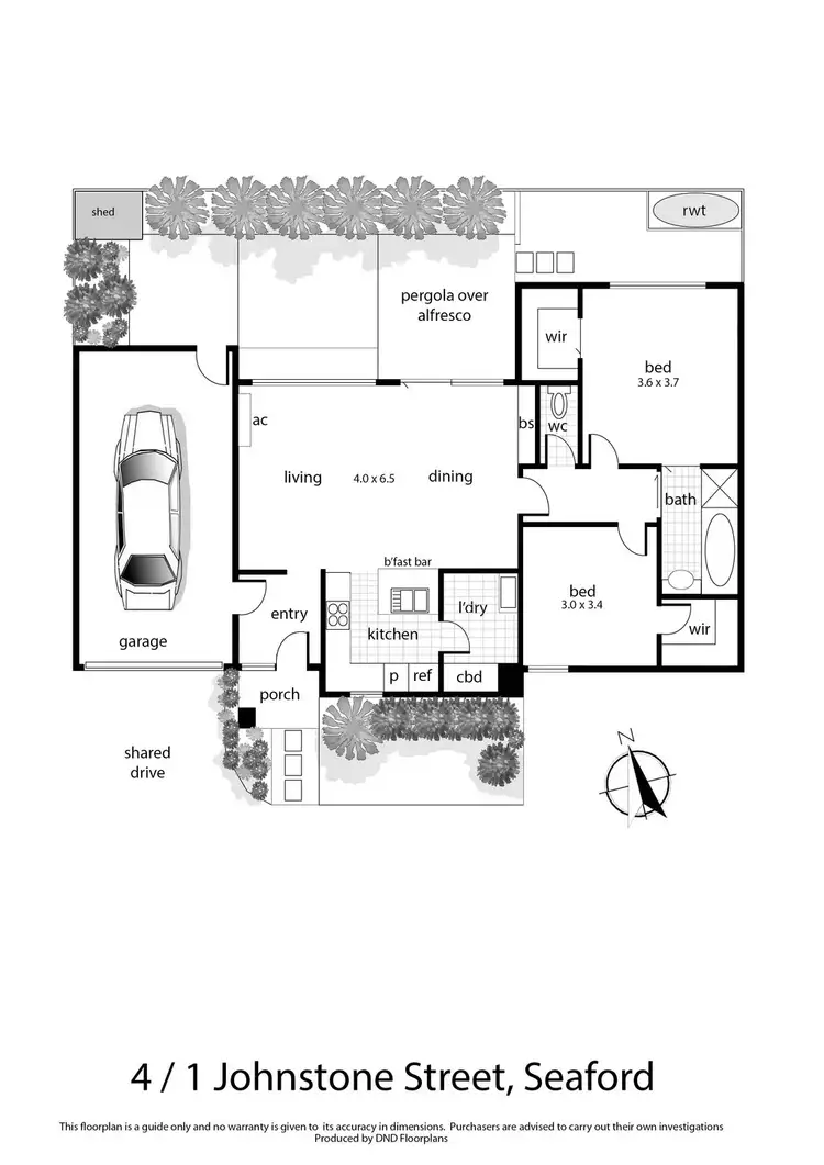 Floorplan of Homely unit listing, 4/1 Johnstone Street, Seaford VIC 3198
