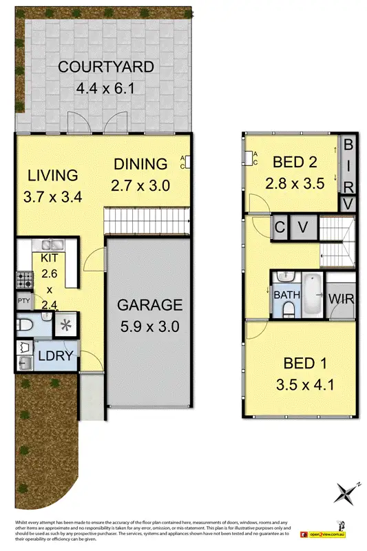 Floorplan of Homely townhouse listing, 1/290-292 Nicholson Street, Seddon VIC 3011