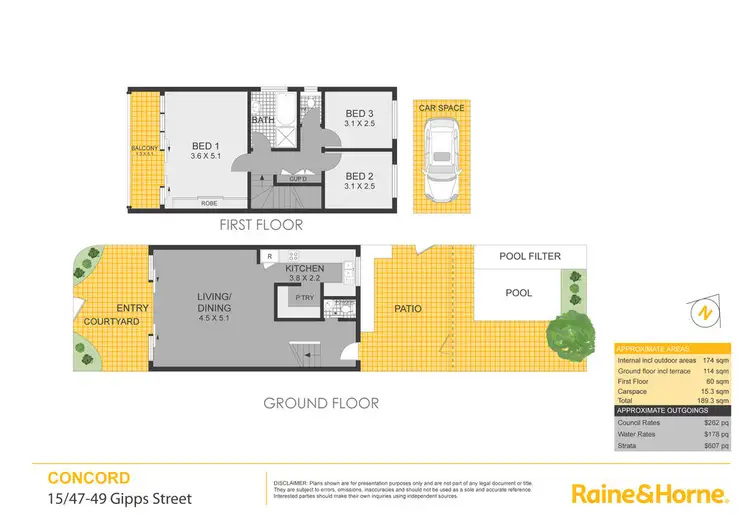 Floorplan of Homely townhouse listing, 15/47 Gipps Street, Concord NSW 2137