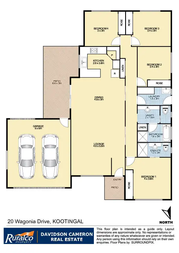 Floorplan of Homely house listing, 20 Wagonia Drive, Kootingal NSW 2352