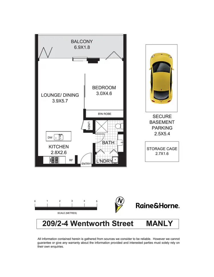 Floorplan of Homely apartment listing, 209/2-4 Wentworth Street, Manly NSW 2095