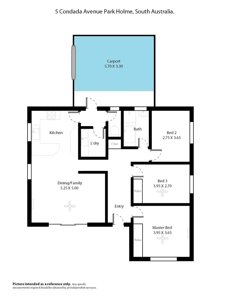 Floorplan of Homely house listing, 5 Condada Avenue, Park Holme SA 5043