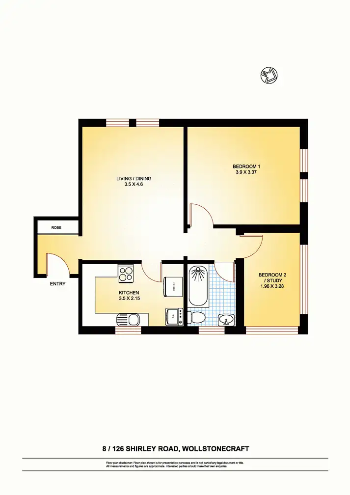 Floorplan of Homely apartment listing, 8/126 Shirley Road, Wollstonecraft NSW 2065