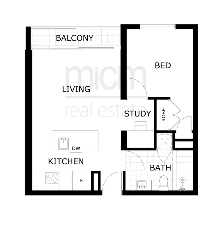 Floorplan of Homely apartment listing, 107/55 Jeffcott Street, West Melbourne VIC 3003