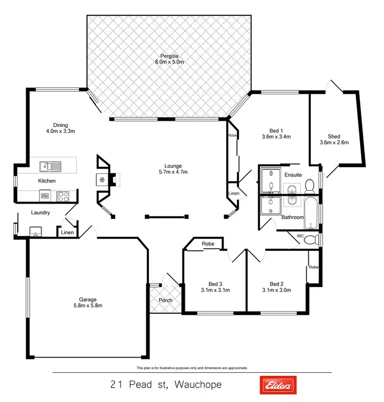 Floorplan of Homely house listing, 21 Pead Street, Wauchope NSW 2446