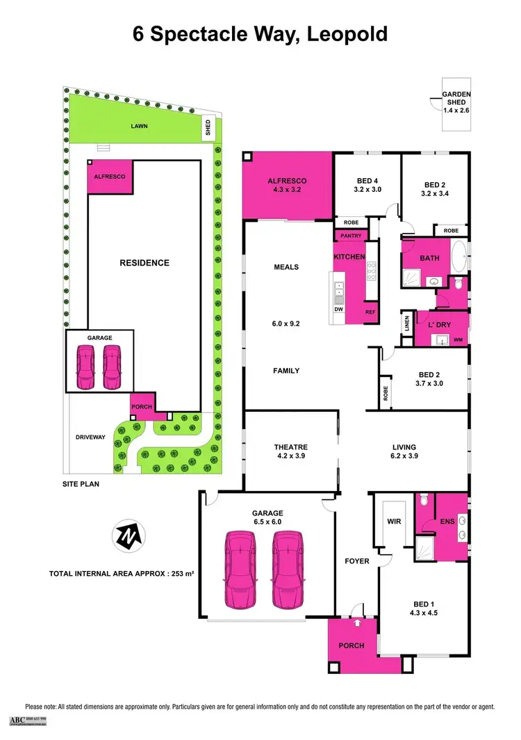 Floorplan of Homely house listing, 6 Spectacle Way, Leopold VIC 3224