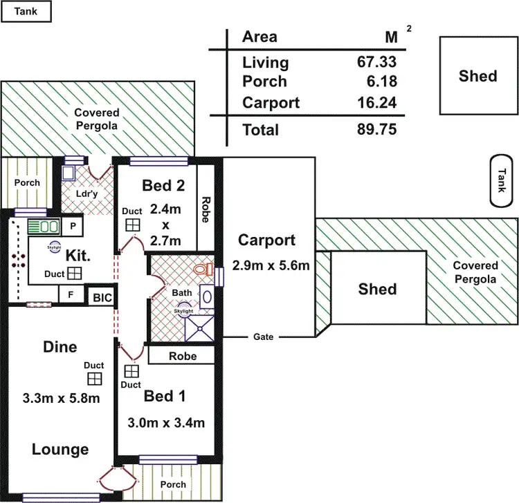Floorplan of Homely unit listing, 14/4 Dylan Court, Salisbury SA 5108