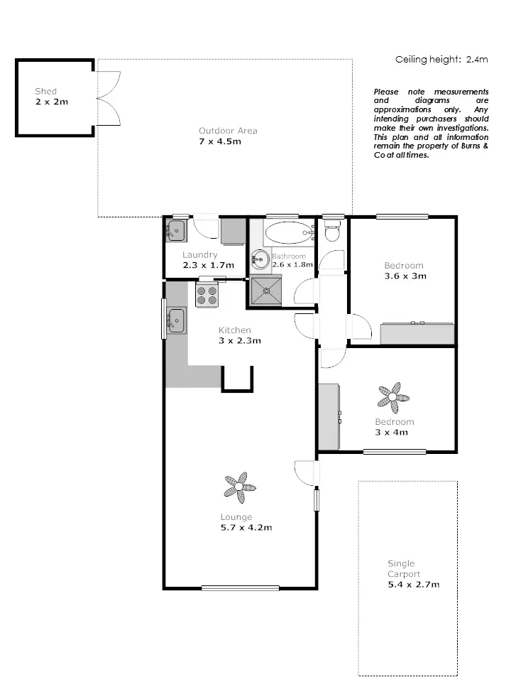 Floorplan of Homely unit listing, 3/318 Eighth Street, Mildura VIC 3500