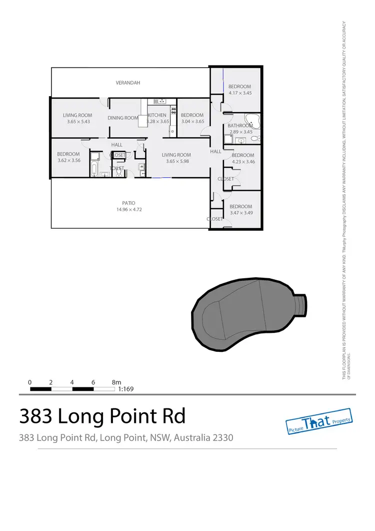 Floorplan of Homely rural property listing, 383 Long Point rd East, Singleton NSW 2330