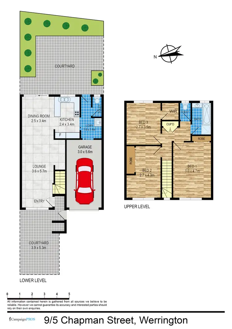 Floorplan of Homely townhouse listing, 9/5 CHAPMAN STREET, Werrington NSW 2747