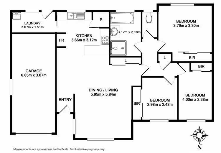 Floorplan of Homely townhouse listing, 1/107 Golden Wattle Drive, Ulladulla NSW 2539