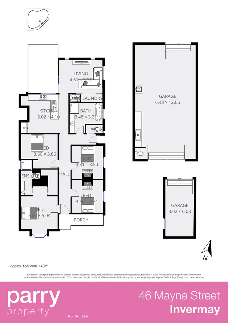 Floorplan of Homely house listing, 46 Mayne Street, Invermay TAS 7248