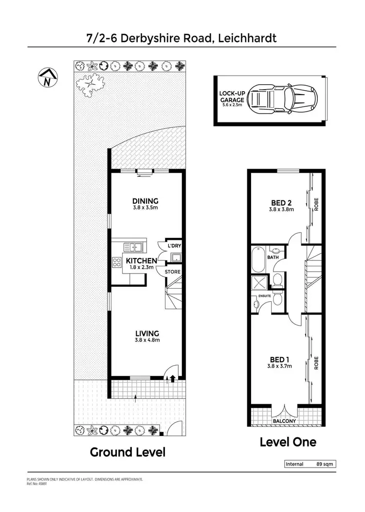 Floorplan of Homely townhouse listing, 7/2-6 Derbyshire Road, Leichhardt NSW 2040