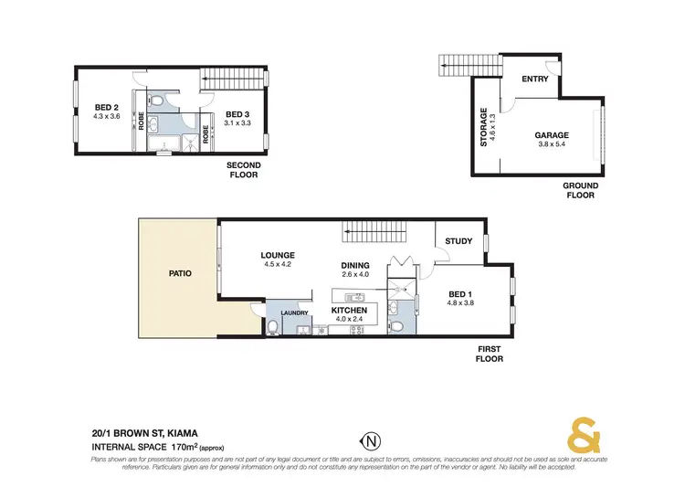 Floorplan of Homely townhouse listing, 20/1 Brown Street, Kiama NSW 2533