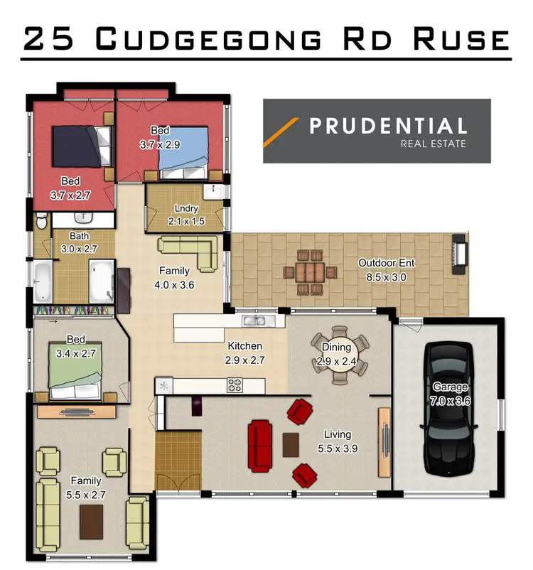 Floorplan of Homely house listing, 25 Cudgegong Road, Ruse NSW 2560