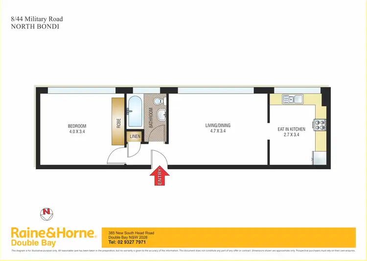 Floorplan of Homely apartment listing, 8/44 Military Road, North Bondi NSW 2026