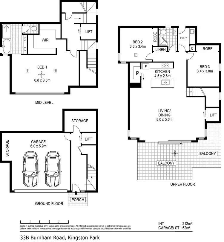 Floorplan of Homely house listing, 33B Burnham Road, Kingston Park SA 5049