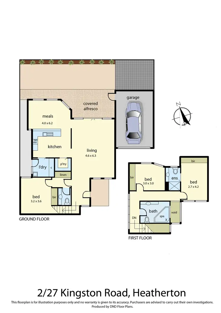 Floorplan of Homely townhouse listing, 2/27 Kingston Road, Heatherton VIC 3202