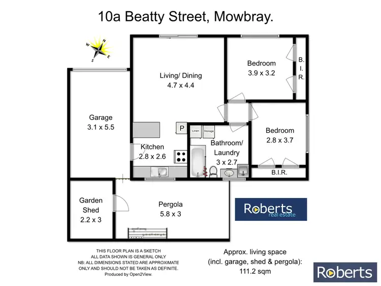Floorplan of Homely unit listing, 10a Beatty Street, Mowbray TAS 7248