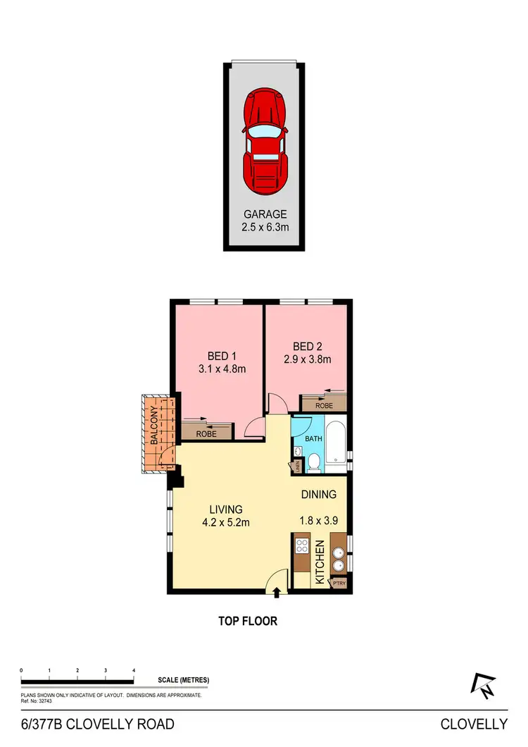 Floorplan of Homely apartment listing, 6/377B Clovelly Road, Clovelly NSW 2031